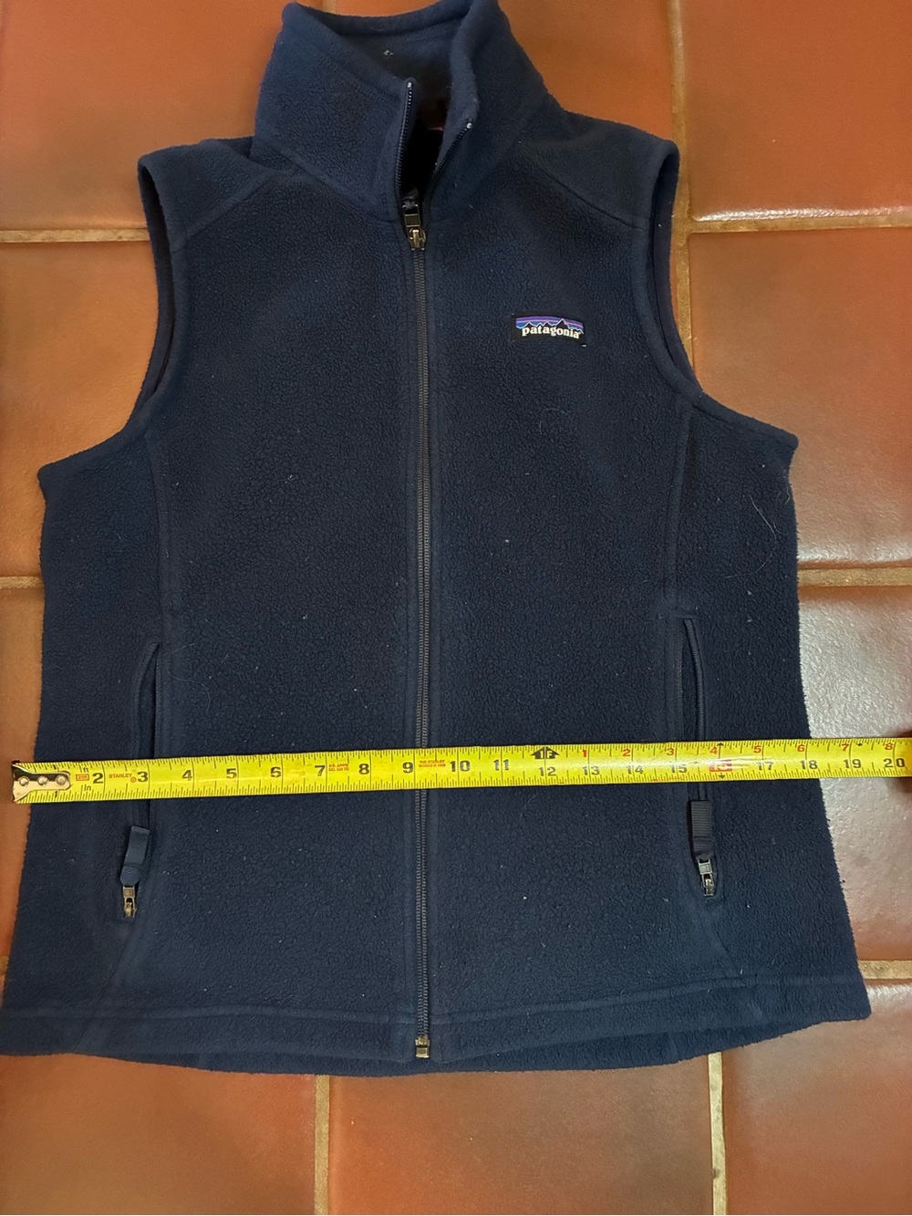Patagonia Vest Men SMALL Blue Fleece Full Zip Jacket Casual Synchilla Y2K VTG - Picture 2 of 7